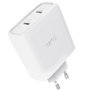 Trust Cargador de Pared USB-C GaN Maxo 65W 25526 - 2 Puertos Tipo-C PD 3.0 + PPS - Carga Rápida para Portátil, Tablet y Smartphone - Con Cable USB-C de 2m Incluido